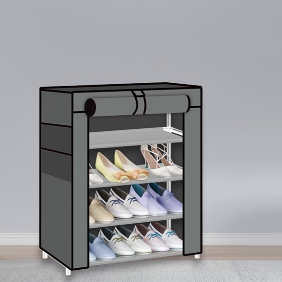 Large Capacity Shoe Rack, Sturdy & Durable, Space Saving, Easy Assembly, Stores 20-24 Pairs of Shoes & Boots, Storage Boxes