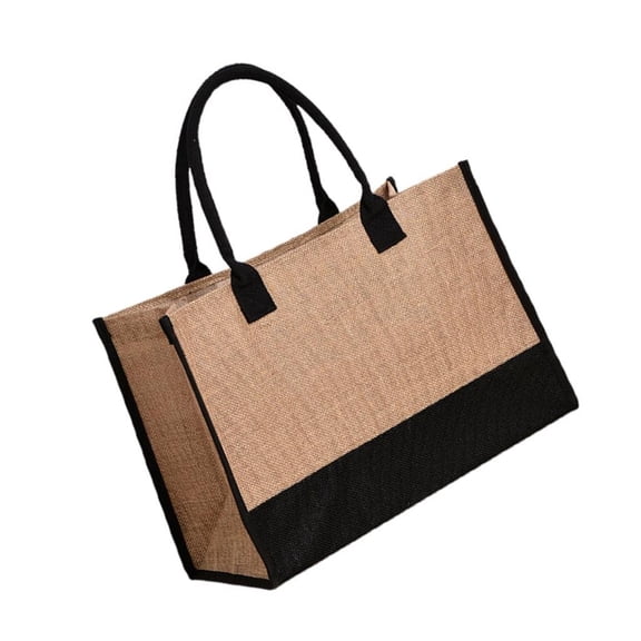 Large Capacity Shopping Bag Top Handle Bag Water Resistant Beach Bag Fashion Handbag All-Matching Canvas Bag for Travel