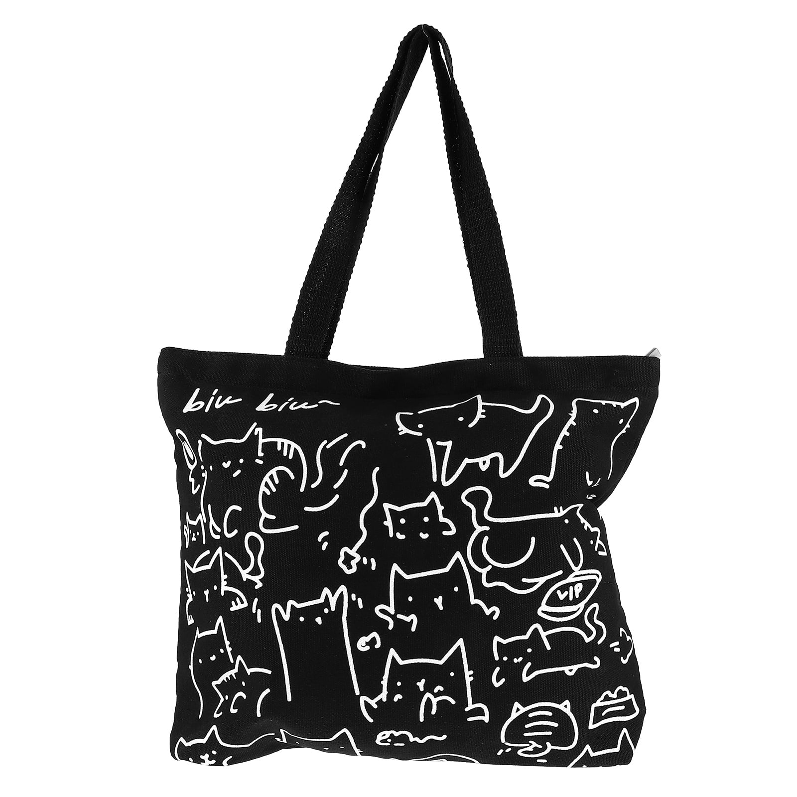 Large Capacity Shoulder Bag Cat Beach Canvas Tote for Women Wild ...