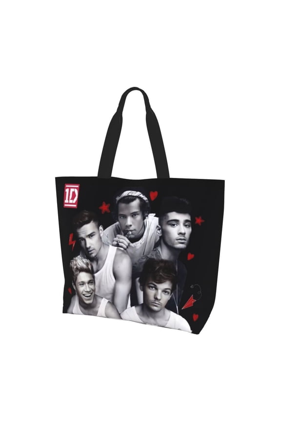 Large Capacity Shoulder Bag One Direction Tote Bags Shopping Handbag Portable Grocery Travel