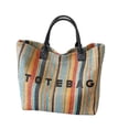 thumbnail image 1 of Large Capacity Shoulder Bag for Women, Woven Tote Bag, Lightweight Summer Commuting Handbag for Travel Work and Everyday Use, 1 of 6