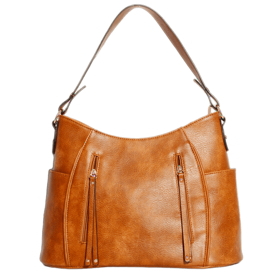 Large Capacity Shoulder Handbag, PU Leather Textured Tote, Casual Versatile Commuter Bag Faux Leather Underarm Bag Hobo Bag