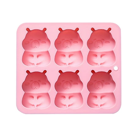 Large Capacity Silicone Cake Mold 6 Cavity Capybaras Chocolate Baking Mould Bakewares for Parties and Celebration