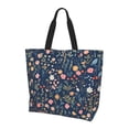 thumbnail image 1 of Large Capacity Single Shoulder Shopping Bag 19.7×15.7×5.9in Main Pocket Large To Accommodate Your Daily Needs Can Be Portable Can Be A Single Shoulder Back Flowers (14), 1 of 8