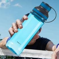 Large Capacity Sports Water Bottle | 1 Liter Outdoor Fitness Water Bottle | Leak-Proof Portable Water Container for Hiking, Gym & Camping | Plastic Reusable Drink Bottle