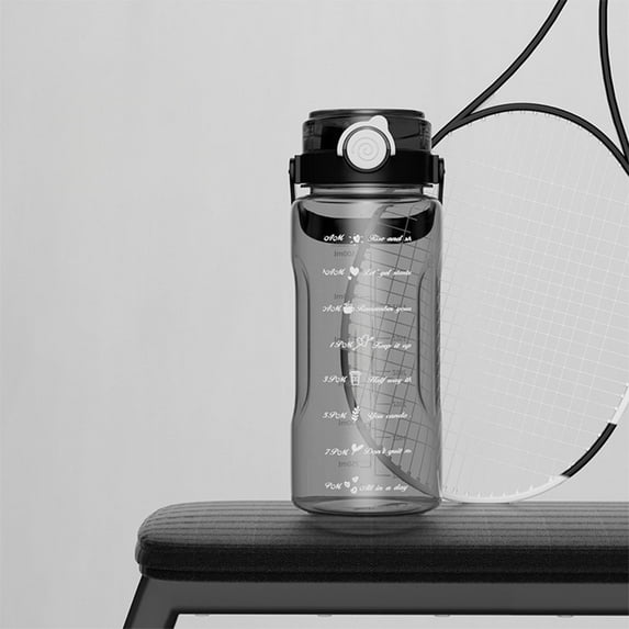 Large Capacity Sports Water Bottle 1500ml | Outdoor Plastic Kettle with Straw & Spout | High Temperature Proof | One Click Lid | Leakproof | Portable Hydration for Hiking, Beach, Gym