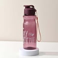 thumbnail image 1 of Large Capacity Sports Water Bottle, BPA-Free Clear PET Flip-Top Cold Water Cup with Portable Strap, Leakproof Reusable Drinking Bottle for Gym Hiking Outdoor Daily Use, 1 of 6