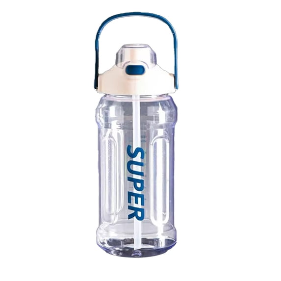 Large Capacity Sports Water Bottle, Fitness Hydration Bottle, 2000ml Leakproof Portable Plastic Cup, Heat Resistant Cold Brew Travel Bottle