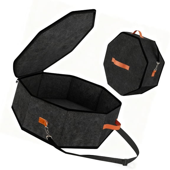 Large Capacity Stackable Hat Box Travel Hat Organizers For 5 Felt Hats Sturdy Construction And Secure Closure