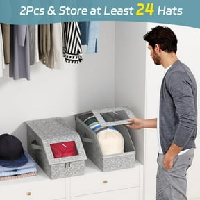 Large Capacity Stackable Hat Storage Box for Baseball Caps, Multifunctional Organizer
