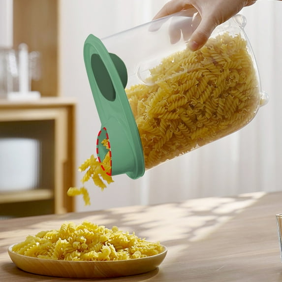 Large Capacity Stackable Kitchen Storage Containers for Flour, Rice, Pasta - BPA-Free Plastic Pantry Organizers with Secure Latching Lid, Clear Airtight Food Canisters for Dry Goods