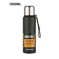 thumbnail image 1 of Large Capacity Stainless Portable Vacuum Flask Insulated Tumbler with Rope Thermo Bottle 500/750/1000/1500ml Green 1000ML, 1 of 9