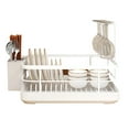 thumbnail image 1 of Large Capacity Stainless Steel Dish Drying Rack with Drainer Tray, Multifunctional Kitchen Counter Organizer with Utensil Holder and Glass Rack Space Saving Dish Drainer for Dishes Cups Cutlery, 1 of 5