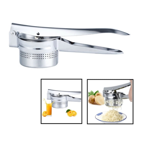 Large Capacity Stainless Steel Potato Ricer, Fruit Juicer, No Lumps Vegetable Masher (420mL)