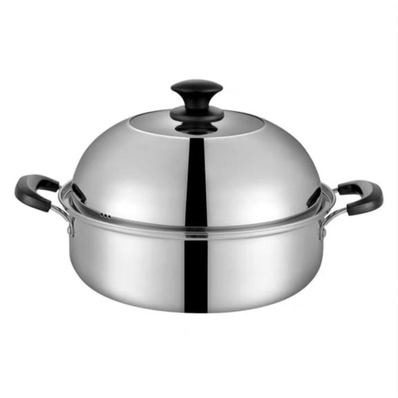 Large Capacity Stainless Steel Steamer Basket & Pot Set 304 Food Grade Seafood Steamer Pan, For Rice, Dumplings, Vegetables