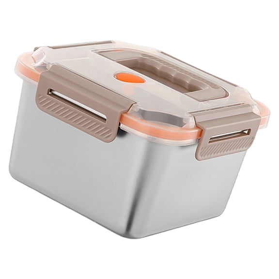 Large Capacity Stainless Steel Storage Container Leak Proof Lunch Box with Handle Crisper for Home and