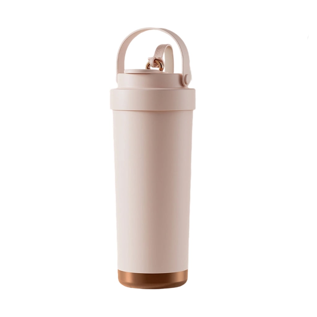 Large Capacity Stainless Steel Water Bottle Ceramic Coated Insulation Coffee Mug Beverage Container with Straw Lid
