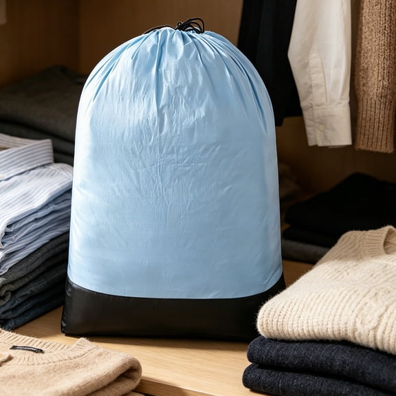 Large Capacity Storage Bag Household Quilt, Moving Transit Logistics Packaging Woven Bag, Drawstring Closure Reinforced Top, Water Repellent Wear-Proof Material, Dormitory Travel Camping Storage