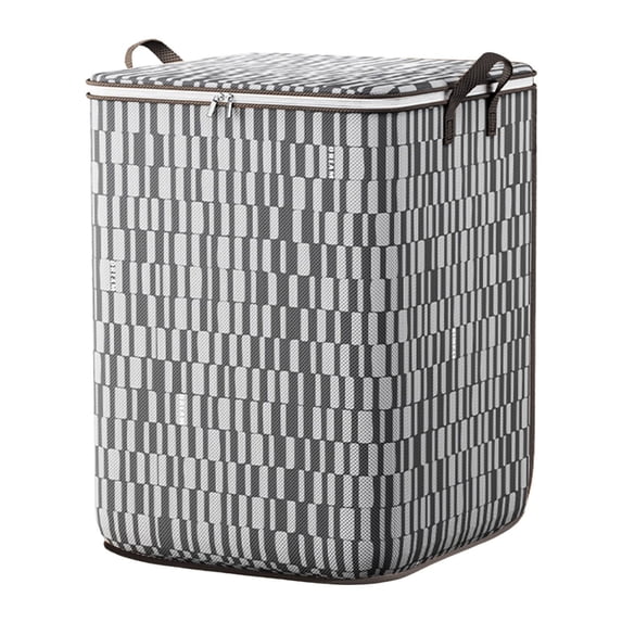 Large Capacity Storage Bag | Portable Clothes & Blanket Organizer with Double Zipper & Reinforced Handle | 1-Pack | 100L