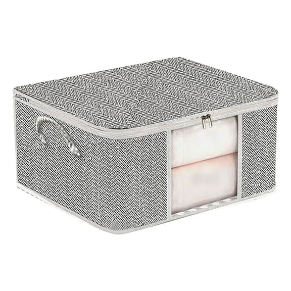 Large Capacity Storage Bag, Portable Packing Box, Fabric Storage Container With Handles For Quilt, Clothes, Travel, 21.65×15.75×9.84 In