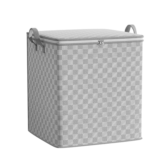 Large Capacity Storage Bag, Waterproof & Dustproof Foldable Closet Organizer, Heavy Duty Moving Bag with Handles & Zippers for Clothes, Comforters, Blankets ( 220L )