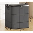 thumbnail image 1 of Large Capacity Storage Bag Waterproof & Dustproof Foldable Heavy Duty Moving Bag with Handles & Zippers for Clothes, Comforters, Blankets 140 Liters, 1 of 1