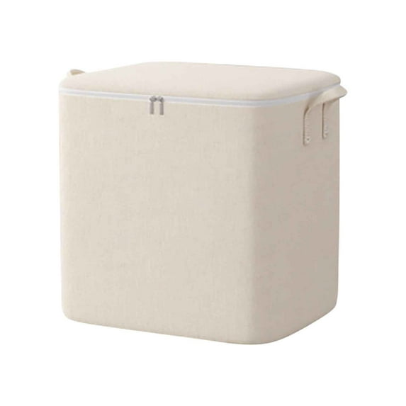 Large Capacity Storage Bag with Zipper Closure | Foldable Dustproof Non-Woven Fabric | Multiple Sizes 35x25x20cm to 50x60x70cm | Linen Handle for Bedding & Clothing Storage