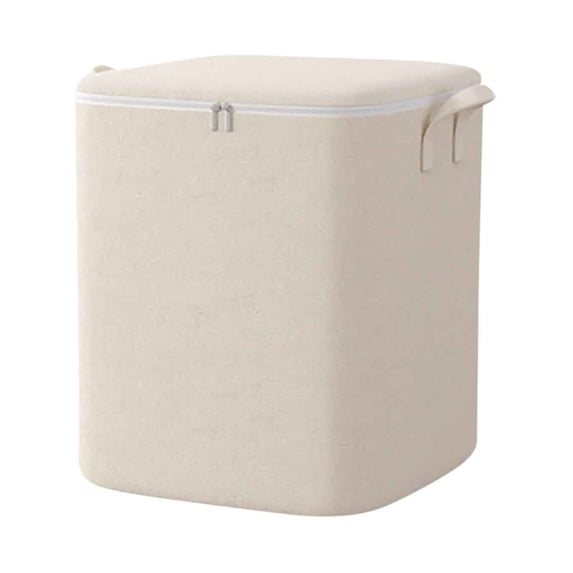 Large Capacity Storage Bags with Zipper Closure, Dustproof Non-Woven Fabric, Reinforced Cotton Linen Handles, Foldable for Easy Storage of Clothing, Bedding, and Seasonal Items