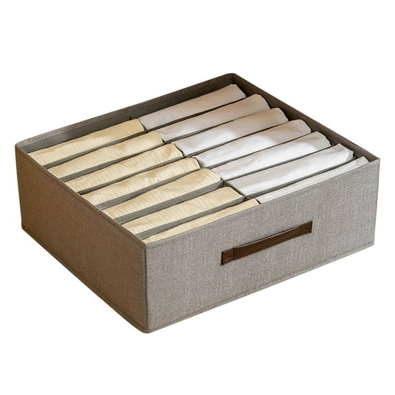 Large Capacity Storage Box - Partition Design, Dustproof, Keep Tidy - 14 Grids, Extra Large, Double Row - Clothes Pants Organizer - Bedroom Supply