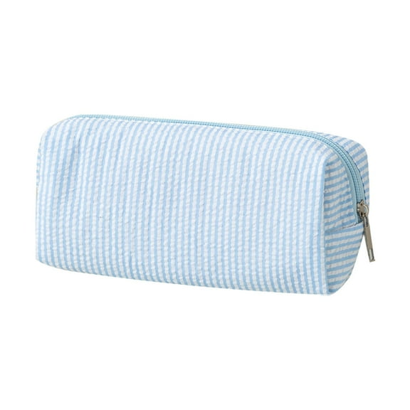 Large Capacity Stripe Pen Bag for Craft and Stationery Supplies - Ideal Organizer for Writing Tools and Accessories