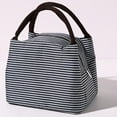 thumbnail image 1 of Large Capacity Striped Lunch Bag, Cloth Insulated Picnic Tote, Waterproof Reusable Lunch Box Bag, Versatile Shoulder/Messenger Design for Work Travel Picnics, 1 of 3