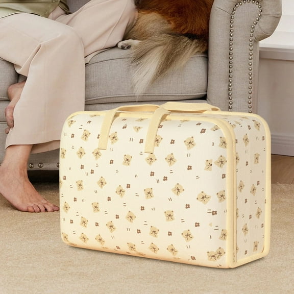 Large Capacity Striped Oxford Fabric Storage Bag - Waterproof & Dustproof Moving Organizer for Quilts, Clothes, Travel & Home Essentials