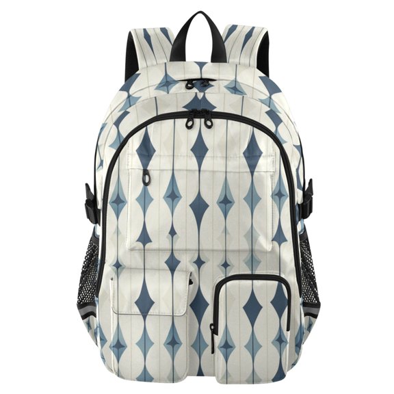 Large Capacity Student Backpack, 14 Inch Laptop Backpack, Wear-Resistant Polyester Travel Backpack with Reflective Strips for Commuting Outdoor Super Cute Cube