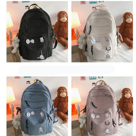 Large -Capacity Student Schoolbag USB Interface Computer Bag, Return to School Gift/Black