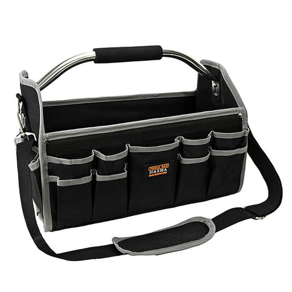 Large Capacity Sturdy Tool Bag Waterproof Multi Compartment Organizer Reinforced Base