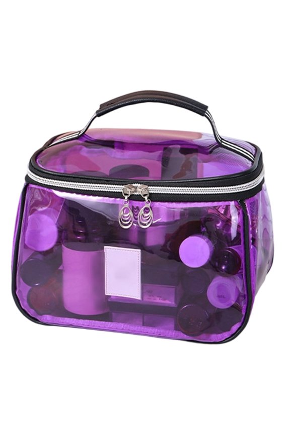 Large Capacity Style Transparent Cosmetic Organizer Portable Travel Toiletry Storage Bag For Women