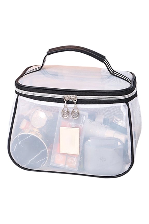 Large Capacity Style Transparent Makeup Organizer Portable Travel Toiletry Storage Bag For Women