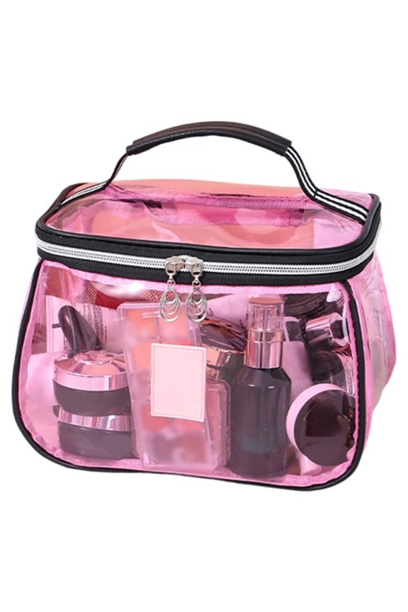 Large Capacity Style Transparent Makeup Organizer Portable Travel Toiletry Storage Bag For Women