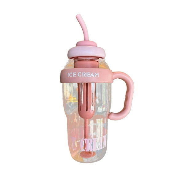 Large Capacity Summer Water Cup with Straw and Filter for Sports and Outdoors