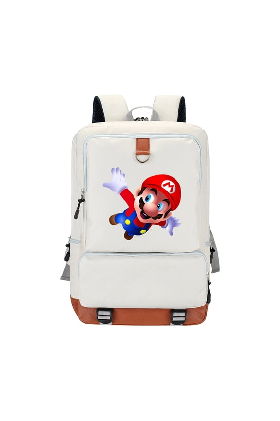 Large Capacity Super Brothers School Backpack – Fun Plumber Video Game Character Bookbag – Awesome Movie Themed Travel School Bag & Perfect Birthday Gifts