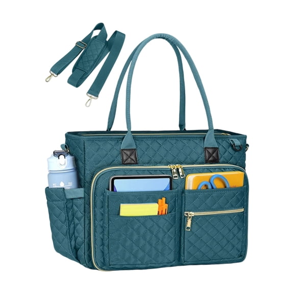 Large Capacity Teacher Toted Bag,Lightweight Work Bags with Multi Pockets Computer Messengers Shoulder Bag Handbag