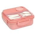thumbnail image 1 of Large Capacity Three Compartment Lunch Box with Tableware, Portable Sealed Meal Container for Workers, Microwave Safe And Leak-Proof Bento Box for Office And Travel, 1 Lunch Box, 1 of 7