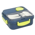 thumbnail image 1 of Large Capacity Three Compartment Lunch Box with Tableware, Portable Sealed Meal Container for Workers, Microwave Safe And Leak-Proof Bento Box for Office And Travel, 1 Lunch Box, 1 of 7