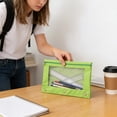 thumbnail image 1 of Large Capacity Three-Ring Binder Pencil Pouch, Clear Window Document Folder, Oxford Cloth Stationery Bag with Metal Eyelets, Storage Organizer, SouMaox, 1 of 7