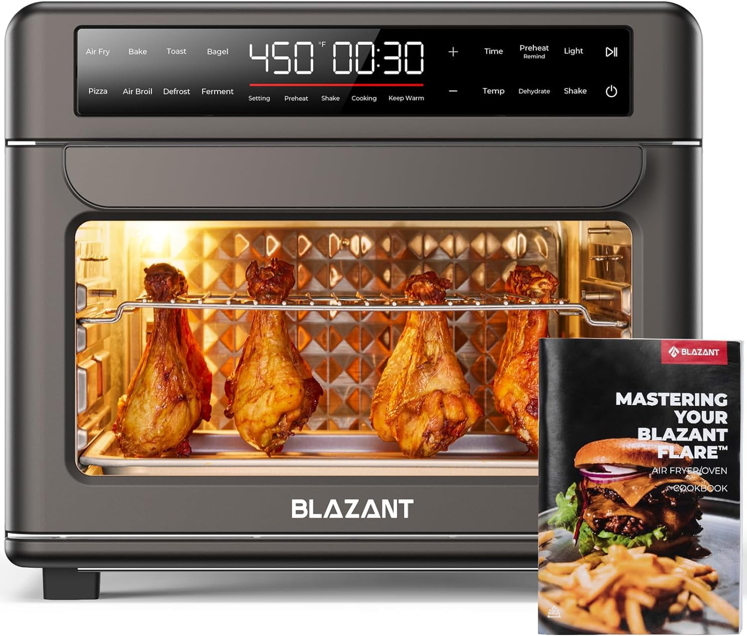 Large Capacity Toaster Oven Countertop, Dishwasher Safe Detachable