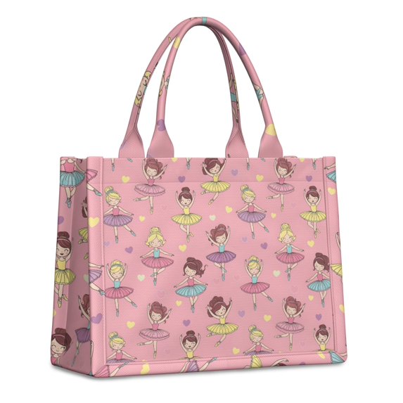 Large Capacity Tote Bag,Ballet Princess Pattern Handbag Fashion Luxury Tote Bag,15.7"x13"x 5.1" Inches,Laptop Compatible