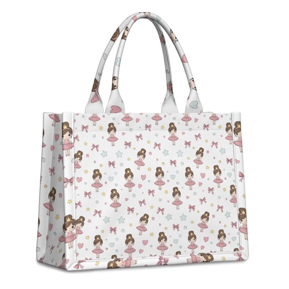 Large Capacity Tote Bag,Ballet Princess Pattern Handbag Fashion Luxury Tote Bag,15.7"x13"x 5.1" Inches,Laptop Compatible