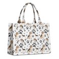 thumbnail image 1 of Large Capacity Tote Bag,Beagle Dog and Footprints Handbag Fashion Luxury Tote Bag,15.7"x13"x 5.1" Inches,Laptop Compatible, 1 of 6