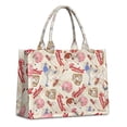 thumbnail image 1 of Large Capacity Tote Bag,Beige Baseball Elements Pattern Handbag Fashion Luxury Tote Bag,15.7"x13"x 5.1" Inches,Laptop Compatible, 1 of 6