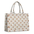 thumbnail image 1 of Large Capacity Tote Bag,Beige Highland Cow Flower Pattern Handbag Fashion Luxury Tote Bag,15.7"x13"x 5.1" Inches,Laptop Compatible, 1 of 6